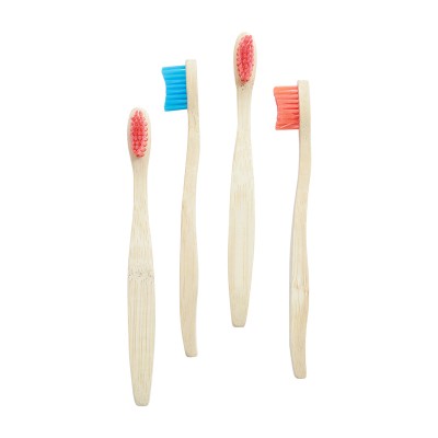 Wholesale Charcoal Bristles Toothbrush Biodegradable Bamboo Toothbrush 100% Organic